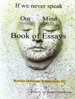 If We Never Speak Our Mind, Book of Essays