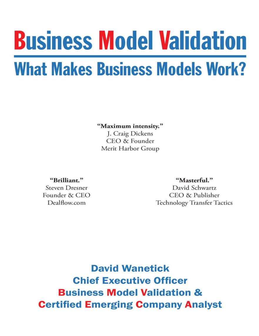 Business Model Validation: What Makes Business Models Work? by David  Wanetick - Ebook | Scribd