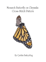 Monarch Butterfly on Chrysalis Cross Stitch Pattern