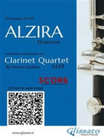 Clarinet Quartet Score of "Alzira"