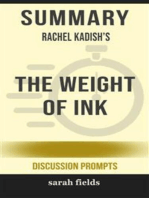 The Weight of Ink by Rachel Kadish (Discussion Prompts)