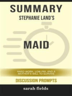 Maid: Hard Work, Low Pay, and a Mother's Will to Survive by Stephanie Land (Discussion Prompts)