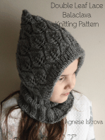 Double Leaf Lace Balaclava Knitting Pattern