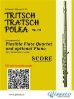 Flute Quartet sheet music score of "Tritsch-Tratsch-Polka"