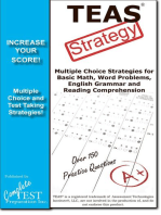 TEAS Test Strategy!: Winning Multiple Choice Strategies for the Test of Essential Academic Skills
