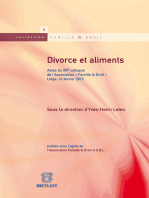 Divorce et aliments: Actes du XIIe Colloque de l'Association "Famille & Droit". Liège, 10 février 2012