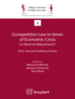 Competition Law in times of Economic Crisis : in Need of Adjustment ?: GCLC Annual Conference Series