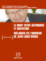 Le droit entre autonomie et ouverture: Mélanges en l’honneur de Jean-Louis Bergel