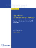 1992-2012 : 20 ans de marché intérieur: le marché intérieur entre réalité et utopie