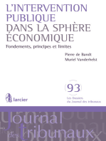 L'intervention publique dans la spère économique: Fondements,principes et limites