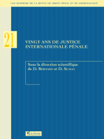 Vingt ans de justice internationale pénale: Les dossiers de la revue de droit pénal et criminologie