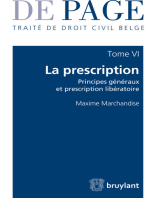 Traité de droit civil belge: Tome 6 : La prescription - Principes généraux et prescription libératoire