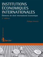 Institutions économiques internationales: Elément de droit international économiques