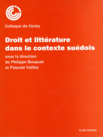 Droit et littérature dans le contexte suédois: Essai sur la littérature et le droit