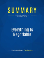 Summary: Everything Is Negotiable: Review and Analysis of Kennedy's Book