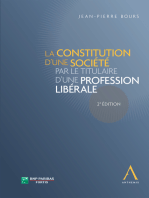La constitution d'une société par le titulaire d'une profession libérale: (Droit belge)