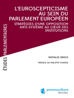 L'eurosceptiscisme au sein du parlement européen: Stratégies d'une opposition anti-système au cœur des institutions