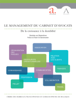 Le management du cabinet d'avocats: De la croissance à la durabilité (Droit belge)
