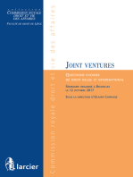 Les joint ventures: Questions choisies de droit belge et international