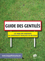 Guide des gentilés: Les noms des habitants en Communauté française de Belgique