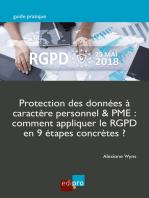 Protection des données à caractère personnel & PME: Comment appliquer le RGPD 
en 9 étapes concrètes ?