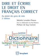 Dire et écrire le droit en français correct: Au plaisir des gens de robe - Couverture cartonnée