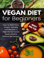 Vegan Diet for Beginners: How to Start Your Vegan Journey and Become a High Performance Super-Athlete Without be Hungry