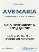 Solo instrument & Easy Guitar "Ave Maria" by Schubert