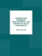 Théorie des nombres irrationnels, des limites et de la continuité