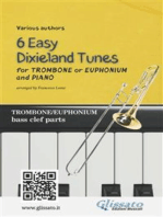 Trombone or Euphonium & Piano "6 Easy Dixieland Tunes" solo bass clef parts