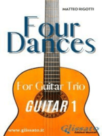 Guitar 1 part of "Four Dances" for Guitar trio