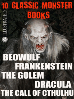 10 Сlassic Monster books. Illustrated: Beowulf, Frankenstein, The Golem, Dracula, The Call of Cthulhu