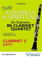 Clarinet 2 part of "8 Gospels & Spirituals" for Clarinet quartet