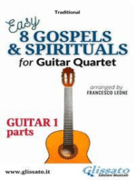 Guitar 1 part of "8 Gospels & Spirituals" for Guitar quartet