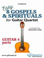 Guitar 4 part of "8 Gospels & Spirituals" for Guitar quartet