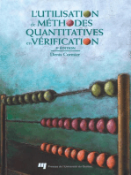 L' Utilisation de méthodes quantitatives en vérification: 3e édition
