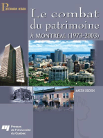 Le Combat du patrimoine: Montréal (1973-2003)