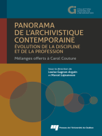 Panorama de l'archivistique contemporaine: évolution de la discipline et de la profession: Mélanges offerts à Carol Couture