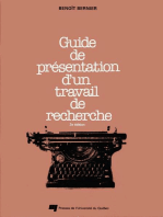 Guide de présentation d'un travail de recherche: 2e édition