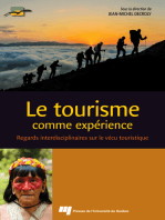 Le TOURISME COMME EXPERIENCE: Regards interdisciplinaires sur le vécu touristique