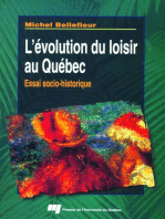 L' Évolution du loisir au Québec: Essai socio-historique