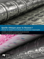 Quelle éthique pour la finance?: Portrait et analyse de la finance socialement responsable