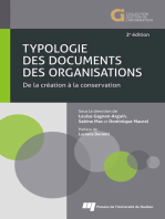 Typologie des documents des organisations, 2e édition: De la création à la conservation