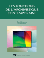 Les Fonctions de l'archivistique contemporaine