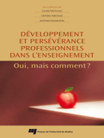 Développement et persévérance professionnels dans l'enseignement: Oui, mais comment?