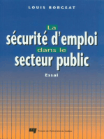 La Sécurité d'emploi dans le secteur public: Essai