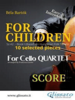 "For Children" by Bartók for Cello Quartet (score)