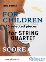 "For Children" by Bartók for String Quartet (score)