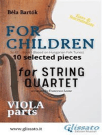Viola part of "For Children" by Bartók for String Quartet