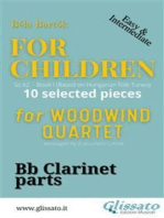 Bb Clarinet part of "For Children" by Bartók for Woodwind Quartet